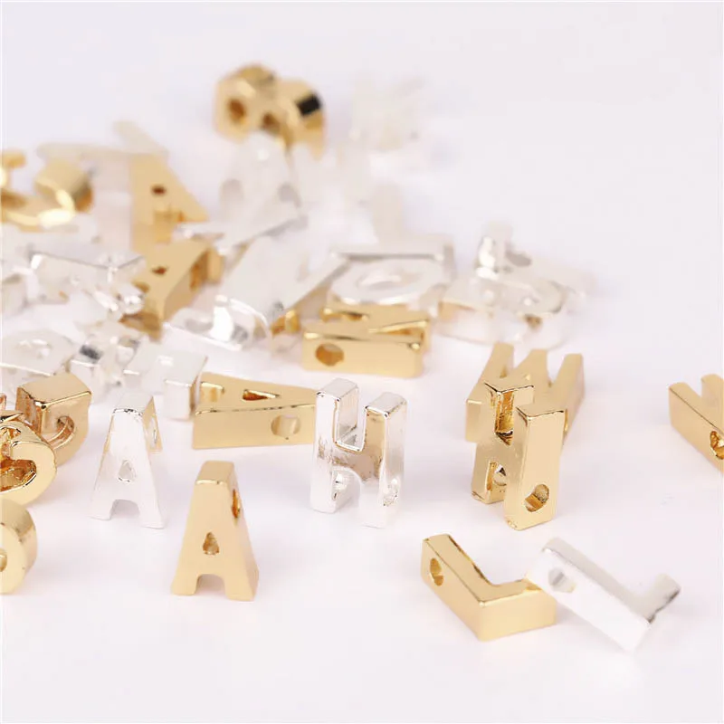 

20Pcs Mixed A-Z Alphabet Letter Beads Big Hole for Beading Jewelry Making Diy Bracelet Necklace Spacer Accessories Supplier