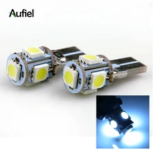 10x T10 5SMD 5050 LED Lampada Car Light 5W5 W5W 168 194 Canbus Error Free Super White Bulbs for BMW Audi A4 A5 Golf Side Marker