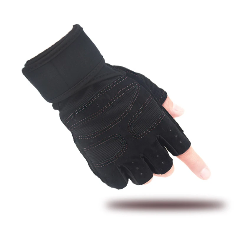 black black gloves Профессиональные Перчатки для фитнеса с противоскользящей подошвой для тренировок, тренировки бодибилдинга, Спортивные Перчатки для фитнеса - Цвет: black black gloves