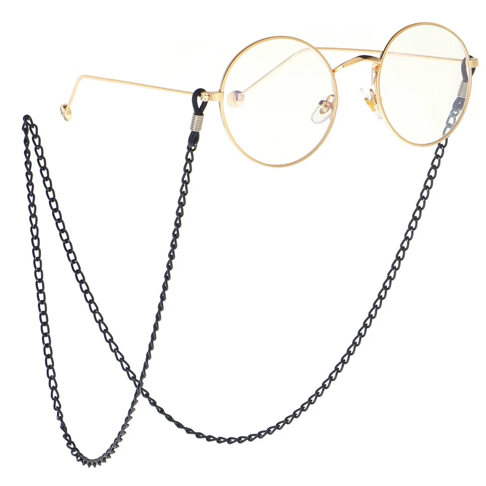 

2018 Vintage Eyeglass Holder Black Link Sunglasses Chain Retro Eyeglass Neck Cord Retainer Strap Eyewear metal Holder reading