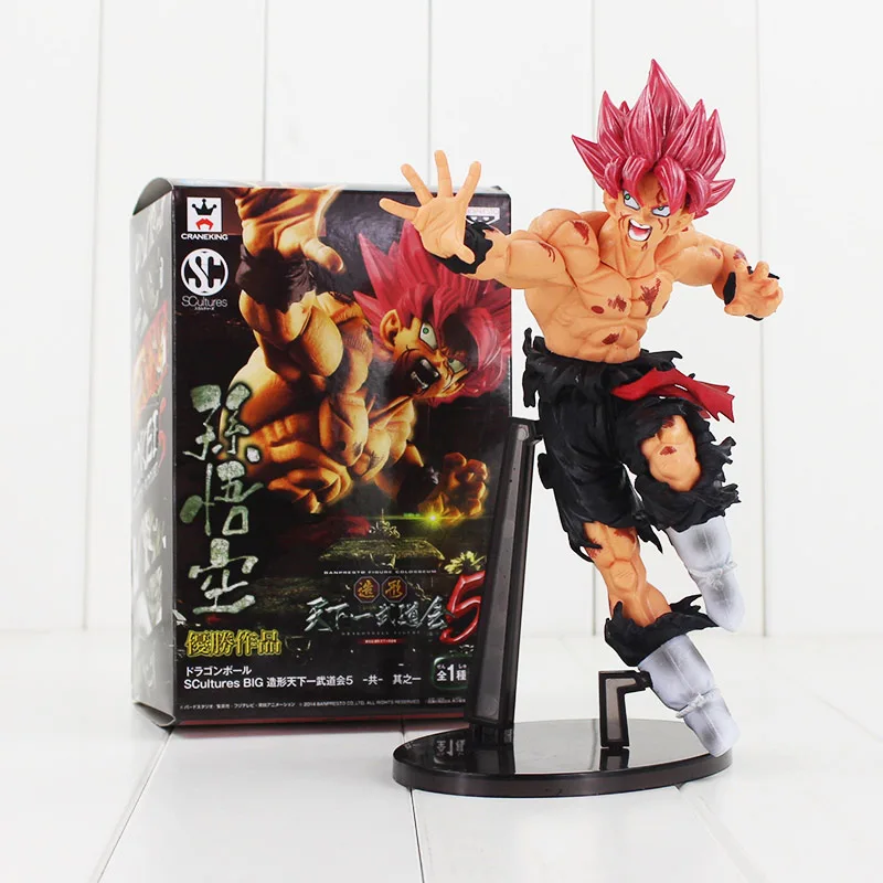 23 см Banpresto скульптуры Big Dragon Ball супер с надписью: "Dragonball Z Супер Saiyan Son Goku/Bardock игрушечные фигурки из ПВХ кукла - Цвет: With color box