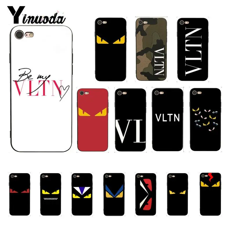 

Yinuoda demon Yellow eyes VLTN Camouflage Cover Phone Case for iPhone 5 5Sx 6 7 7plus 8 8Plus X XS MAX XR 10 Cover 11 pro max