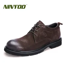 NINYOO/Весенняя Мужская обувь в деловом стиле обувь из натуральной кожи мужская обувь 47, 48, Уличная Повседневная 49 резиновая модельная обувь martin размера плюс 50, 51, 52