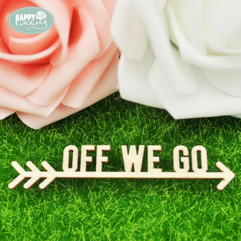 Happymems Wood Shape Letters 24pcs Off We Go Home Decoration DIY Wooden Happymems wood shape letters 24pcs off we go home decoration diy wooden