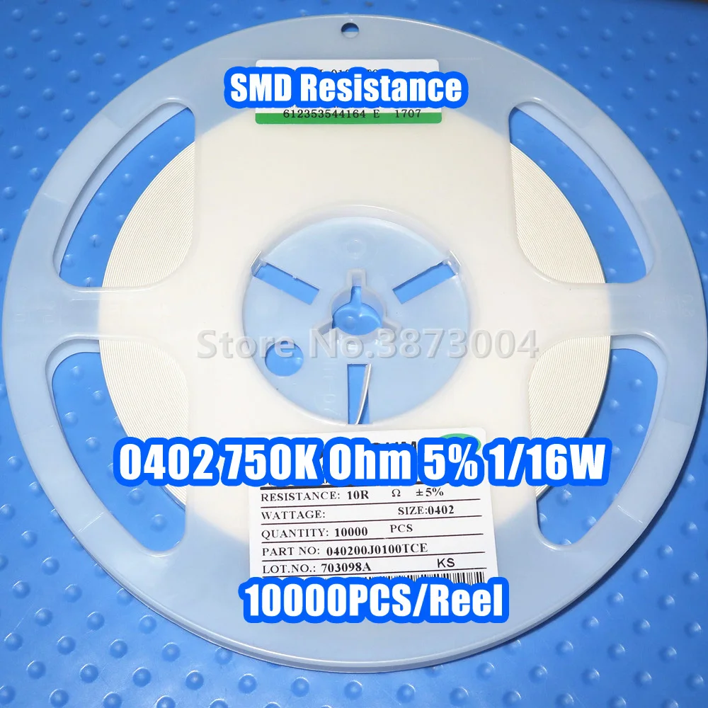 1 Катушка 0402 750k 750K Ohm 5% 1/16W SMD 10000 шт./катушка|Регуляторы напряж./стабилизаторы| |