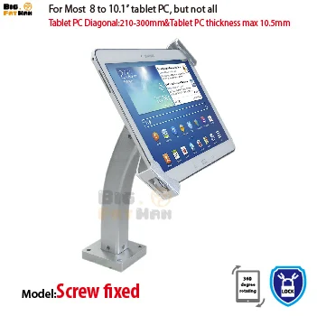 Universal da Tabuleta da Montagem da Parede para o Suporte Anti-roubo da Tabuleta da Indicação da Segurança para 7-10 Suporte Polegadas Ipad Samsung Asus Acer Huawe