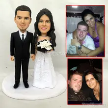 210 аниме Свадебные игрушки Персонализированные на заказ полимерная глиняная Статуэтка из фотографий Реалистичная кукла человеческое лицо подарок на день Святого Валентина на заказ