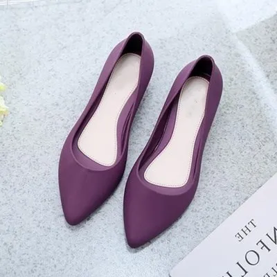 Женская обувь г. Новые летние женские туфли-лодочки женская обувь на танкетке простая Женская обувь черного цвета с закрытым носком женская обувь, размеры 36-40 - Color: purple