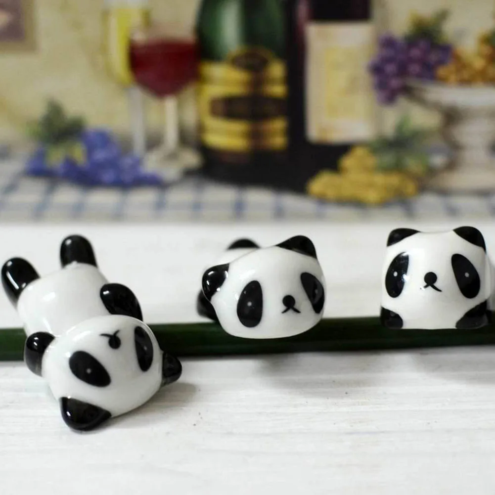 CC японские продукты черный и белый Panda палочками держатель Керамика панда украшения дома Кухня ресторан поставок