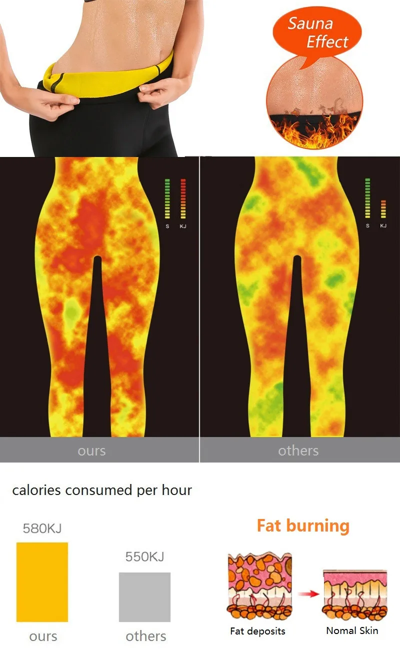 NINGMI Slimming Pants Women Neoprene Sauna Suit Control Panties Weight Loss Hot Sweat Waist Trainer Body Shaper Shorts Keep Warm (11)