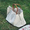 2022 new women's bag simple art canvas bag shoulder bag big bag casual handbag Sen female shopping bag ► Photo 3/6