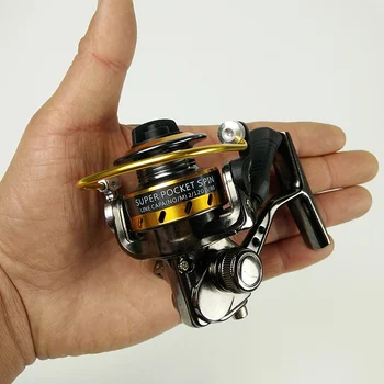 full metal mini spinning fishing reel 4 bearings palm size small reel pocket fishing wheel ratio 5:1 black fish reel lg85 full metal 3 shaft line wt 5 6 fishing reel gear ratio 1 1 fly reel fly fishing fishing tackle