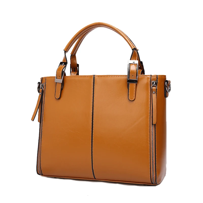 Koop Vrouwen Tassen Lederen Handtassen Vrouwelijke Bakken Grote Capaciteit Messenger Schoudertas Vrouwen Handtas Rits Solid Vintage Designer