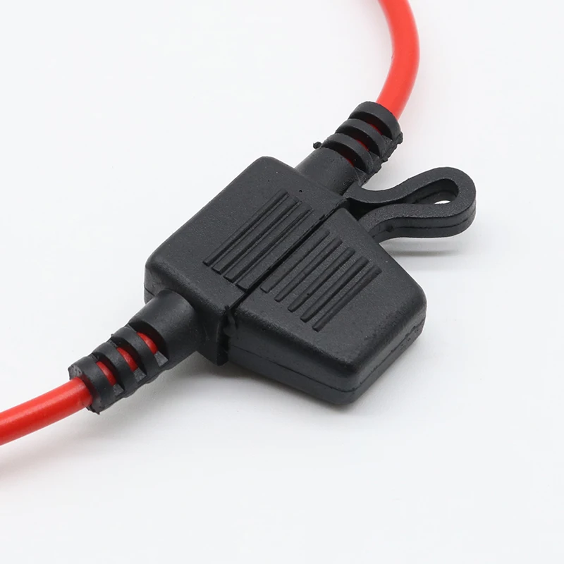 Car Fuse Holder Fuse Holder Fuse Adapter Holder 2pcs In-Line Auto Fuse Holder 16AWG + 2pcs Fuse Inserts 2A-40A