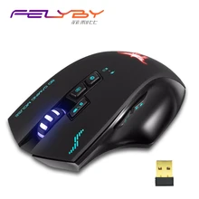 FELYBY Professional Anti-fingerprint 2.4G Wireless Gaming Mouse mice Adjustable 2400DPI maus sets with mouse pad and camera
