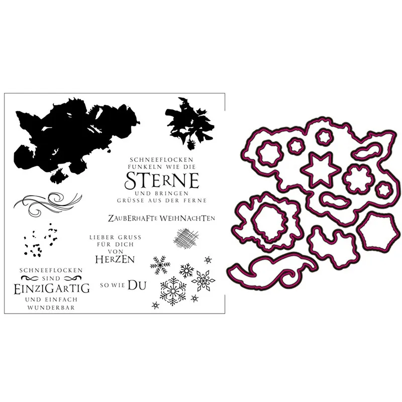 

German snow Exquisite transparent silicone rubber stamps/handmade Christmas album for children decorative production