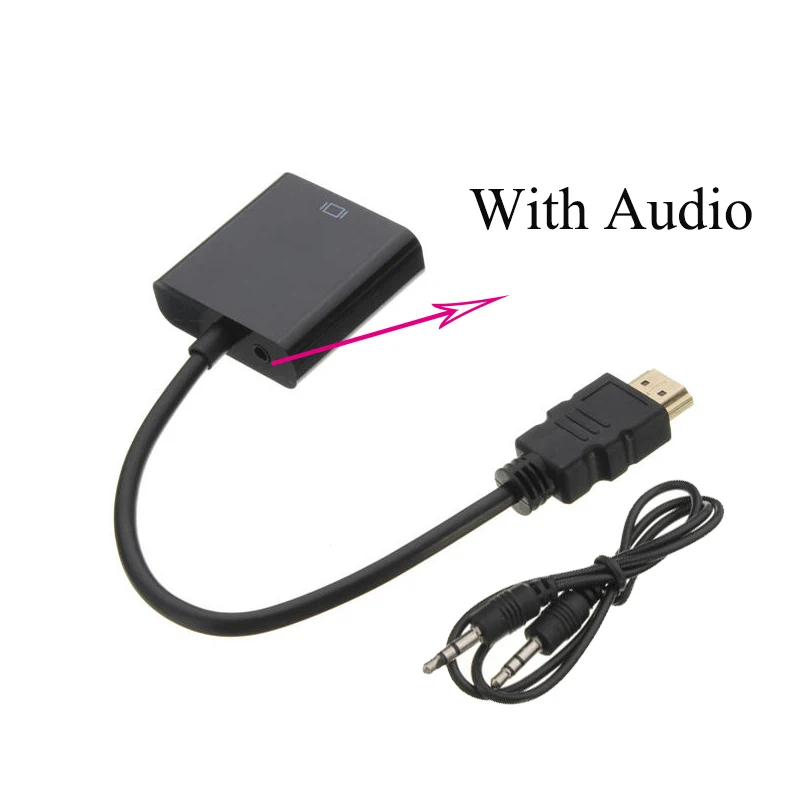 Hxairt HDMI к VGA адаптер 1080P кабель конвертер для PS3 PS4 ноутбука ТВ коробка HDTV XBOX с аудио