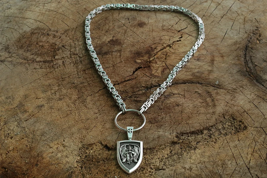 Мужское ожерелье Archangel St.Michael Protect Me Saint Shield подвеска с цепочкой из нержавеющей
