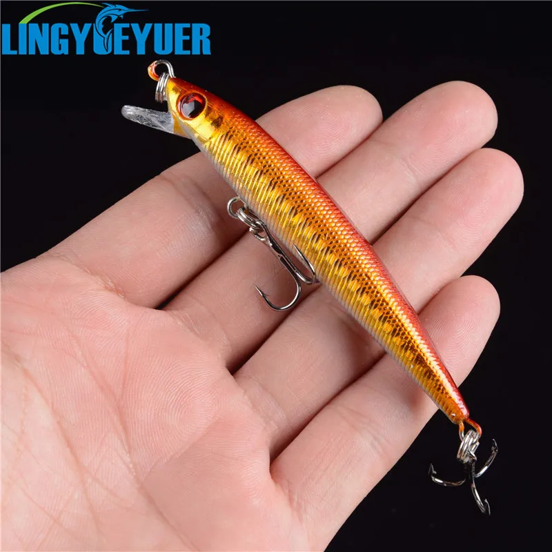 

LINGYUE Fishing Lure Hard Bait Very Tight Wobble Slow Floating 6g 9cm #6 Treble Hooks Epoxy Coating on Finish Minnow Tackle