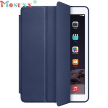 Высочайшее Качество Дизайна Для iPad Air 2 Натуральная Кожа Smart Case Cover Тонкий След Протектор 29 АПРЕЛЯ