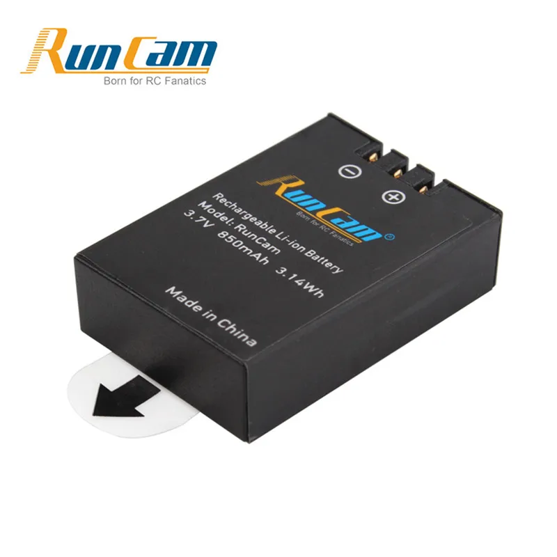 

Runcam 2 3s Action Camera Spare Part Rechargeable Battery 3.7V 850mAh 3.14Wh Li-ion Battery RC2-09 RC Models Accessories