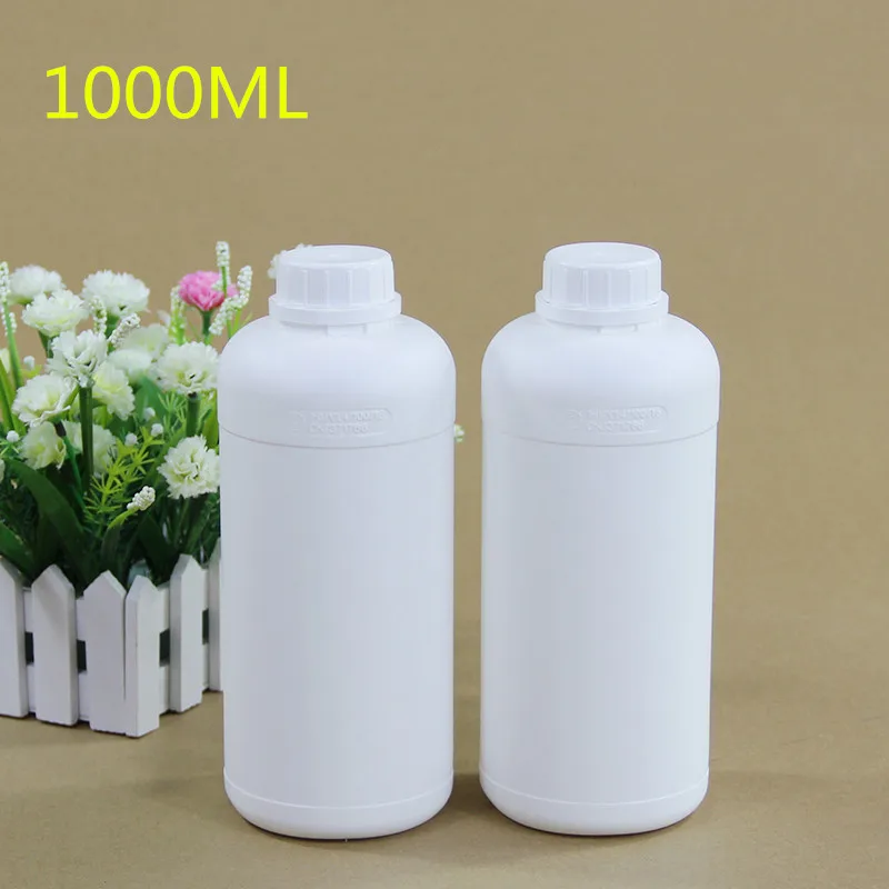 

2PCS Thick fluorinated bottle 1000ML Chemical reagent plastic packaging bottle Organic solvent Refillable Bottles Food Grade