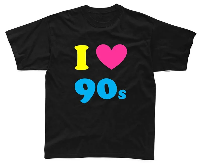 New T Shirts Funny Tops Tee Shirt I LOVE THE 90s Mens T Shirt S 3XL ...