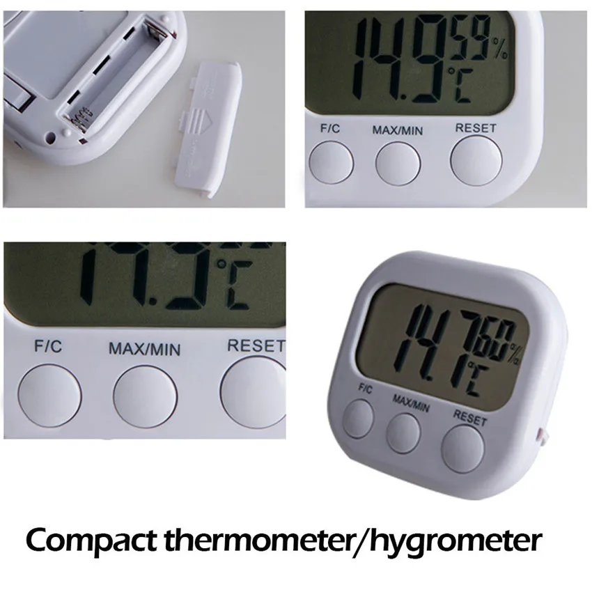 Цифровой ЖК-комнатный термометр и гигрометр, датчик температуры, измеритель влажности, монитор температуры и инструмент для определения влажности#30