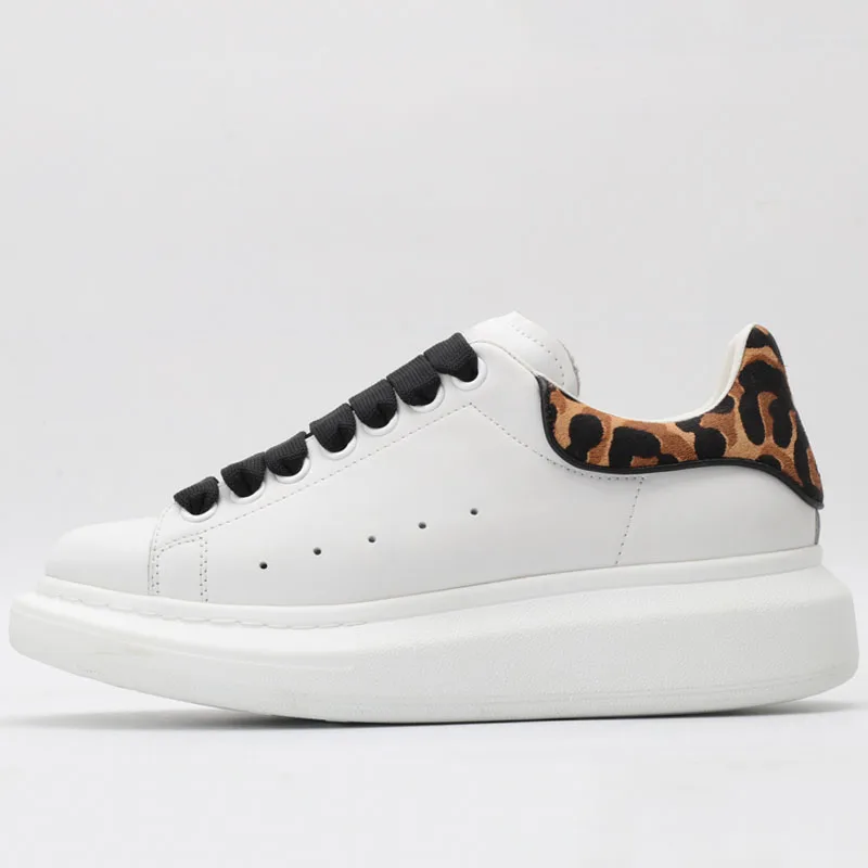 

Leopard Grain Women Men Running Shoes Casual Fashion Sport Shoes For Male Genuine Leather Walking Ladies Sneakers Luxury Brand