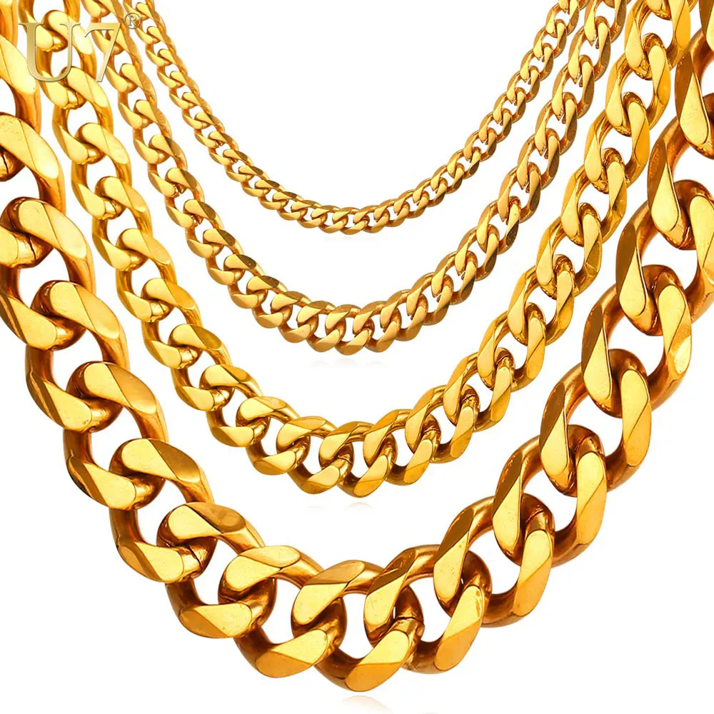 U7 Miami Mens Cuban Link Chain Necklace 