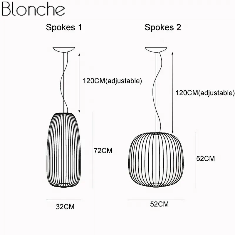 Foscarini спицы 1/2 подвесные светильники современный светодиодный подвесной светильник Лофт промышленная птица подвесная клеть светильники для столовой домашний декор