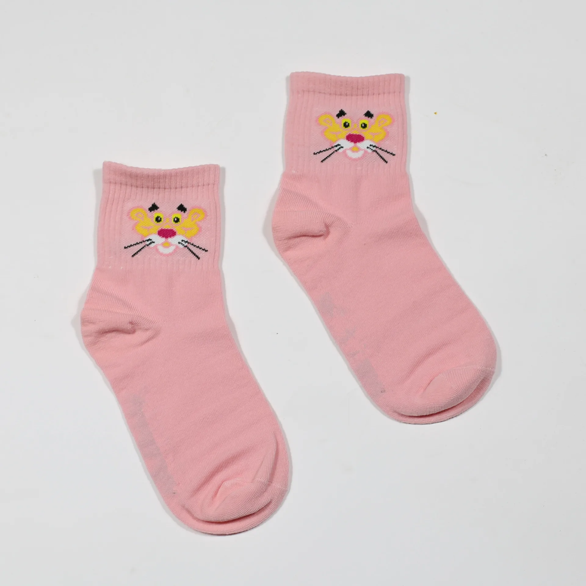 Корейские трендовые Новые забавные Повседневные носки в стиле Харадзюку с розовыми леопардовыми помпонами, носки без пятки с аниме для мужчин и женщин, парные носки - Цвет: 15