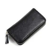 Держатель для ключей, кошелек из натуральной кожи, унисекс, однотонный, 8 цветов, кошелек для ключей, органайзер для ключей, сумка, автомобильный кошелек для экономки, держатель для ключей QB88