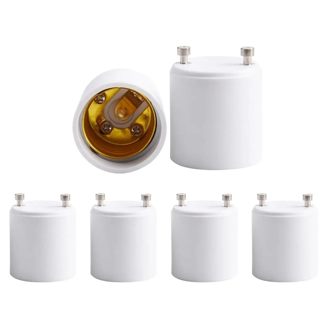 6-Pack GU24 to E26 E27 Adapter Maximum Wattage 1000W Heat Resistant Up 200 Celsius Fire Converts Pin Base Fixt | Освещение