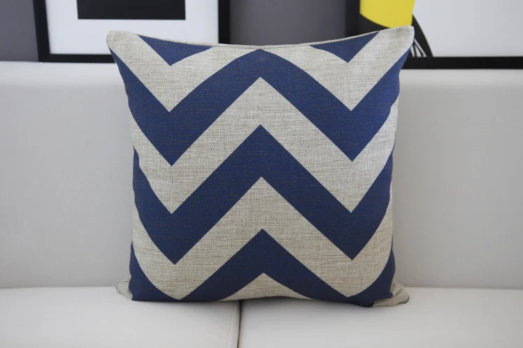 Современная Обычная Джейн синяя Подушка с геометрическим рисунком, подушка, льняная наволочка, подушка домашний декор дивана декоративные подушки для диванов