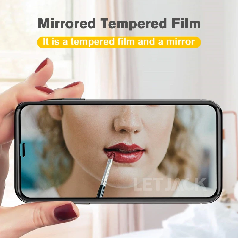 8D полноэкранное зеркало закаленное стекло для iPhone 7 8 6S Plus Защита экрана X XS Max XR