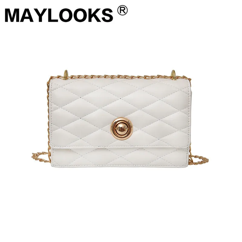 

2019 new women's single room bag fashion rhombic chain bag Korean version of the Messenger bag M-AS662