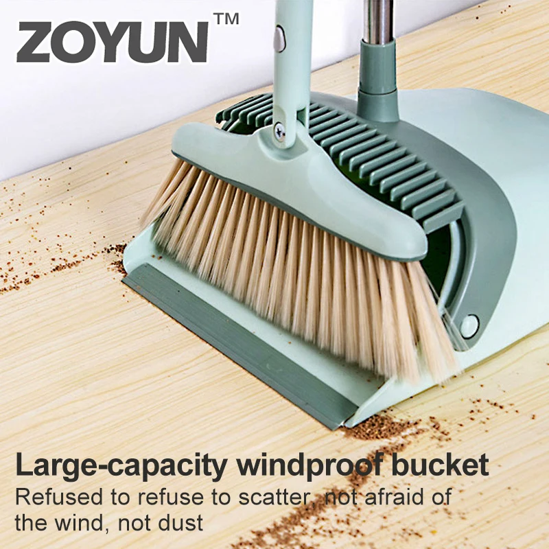 Price Foldable Windproof Household Broom Dustpan Set Plastic Anti winding Soft Bristle Floor Sweep Non Slip Handle Cleaning Brush Tool