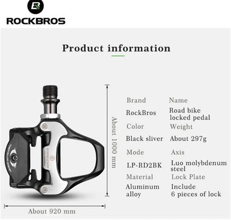 ROCKBROS SPD-SL Cycling Road Bike Bicycle Self-locking Pedals Ultralight Aluminum Alloy 2 Sealed Bearing Bicycle Pedal Bike Part ROCKBROS SPD-SL Cycling Road Bike Bicycle Self-locking Pedals Ultralight Aluminum Alloy 2 Sealed Bearing Bicycle Pedal Bike Part