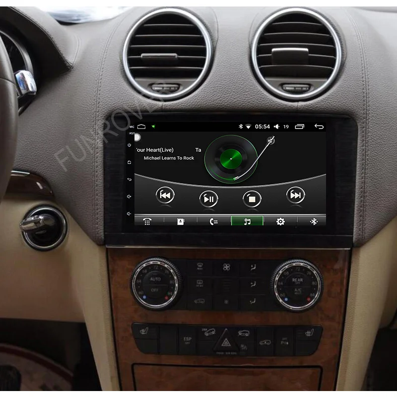 Sale Funrover 2 din Car DVD GPS Player For Mercedes Benz ML W164 W300 ML350 ML450 ML500 GL X164 G320 GL350 GL450 GL500 car radio rds 3