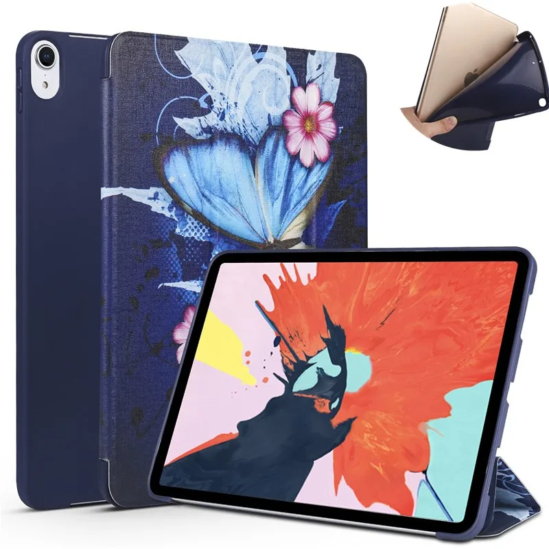 Чехол для iPad pro 11 дюймов ipad 2018 искусственная кожа 3 сложения подставка ультра
