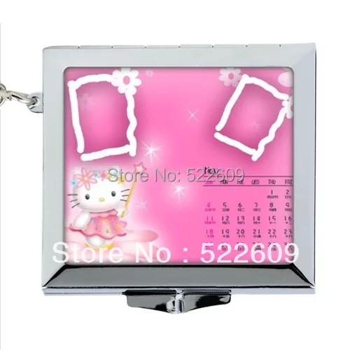 shaving limited makeup mirror 2014 penteadeira mini pink hello kitty calendar printed diy pattern folded wholesale | Красота и