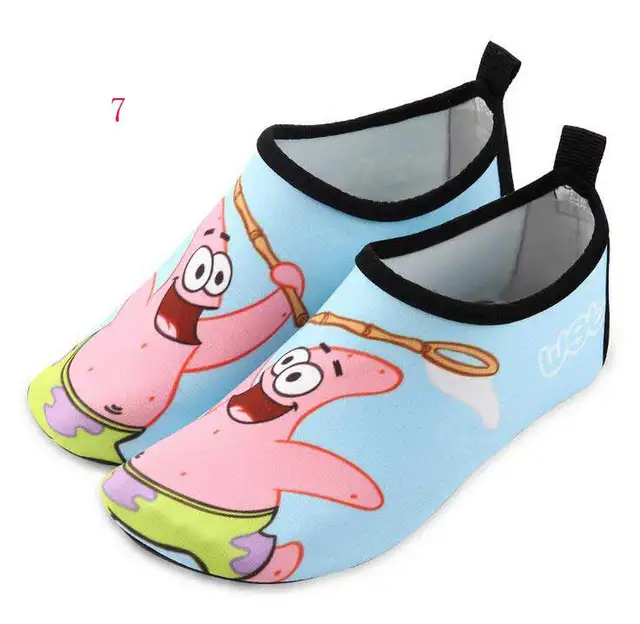 Unisex Swimming Water Shoe Kids Frog Print Quick Dry Anti
