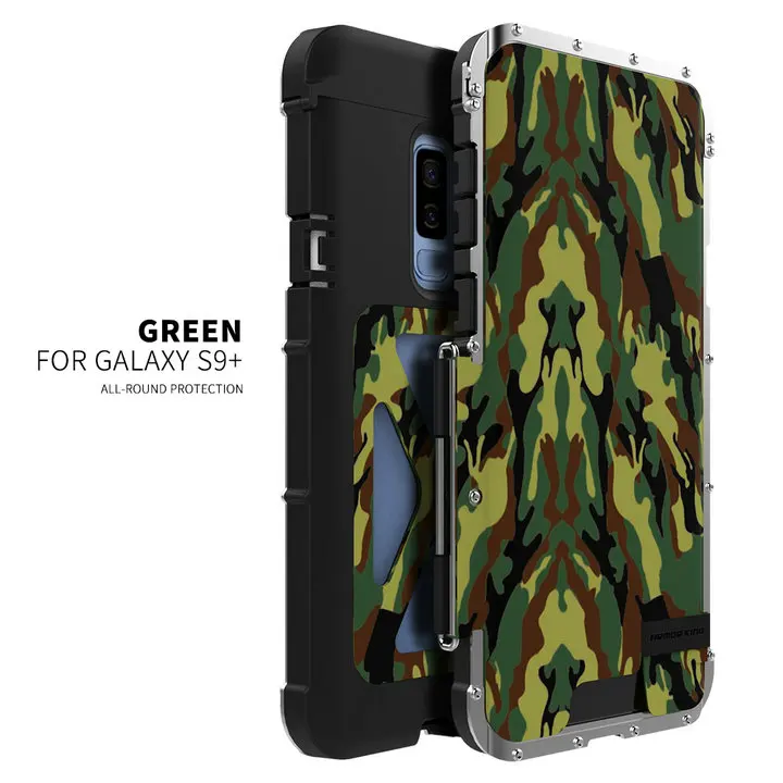 

R-JUST Iron Man 360 Full Shockproof Cover Phone Bracket Stand Case for S9 Plus Steel Flip Case for Samsung Galaxy S9