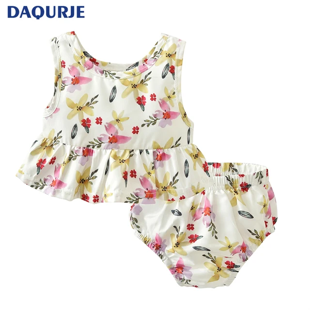 0 24 Month Cute Lolita Summer Newborn Baby Girl Clothes Lotus Flower