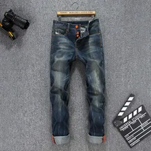 2017 Venta de La Marca de Moda Dsel Diseñador Jeans Hombres Famosa Marca Ripped Jeans Denim Jeans de Algodón para Hombres Casual Pantalones Vaqueros Impresos