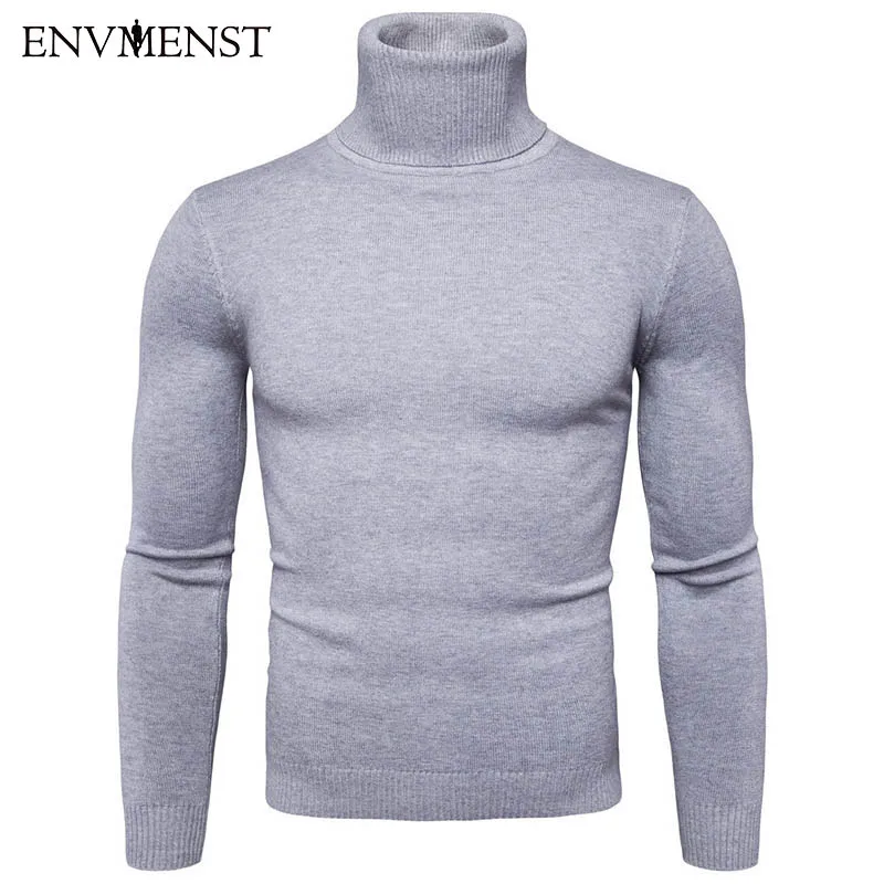 ^Cheap Envmenst Winter Thick Warm Double Collar Sweater Men Turtleneck Brand Solid Color Sweaters Slim Fit Pullover Men Knitwear ^Cheap Envmenst Winter Thick Warm Double Collar Sweater Men Turtleneck Brand Solid Color Sweaters Slim Fit Pullover Men Knitwear