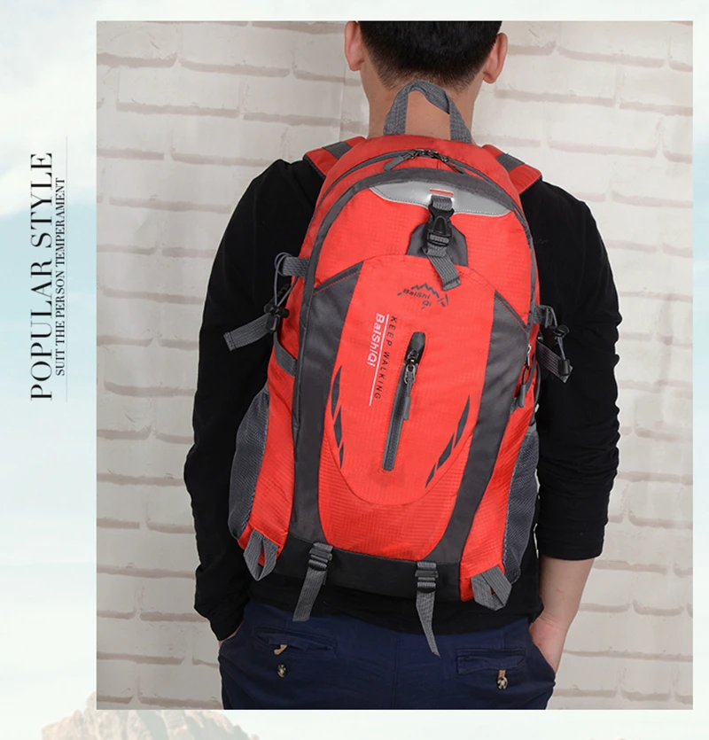 40L Waterproof Durable Outdoor Climbing Backpack Women&Men Hiking Athletic Sport Travel Backpack High Quality Rucksack (34)
