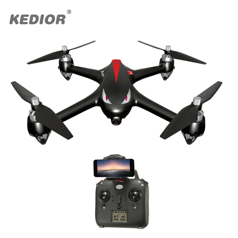 Профессиональный Квадрокоптер с камерой WiFi 1080P бесколлекторный Дрон на Ру gps 1 км