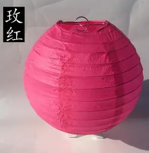 2 шт 10 15 20 25 см бумажный фонарь s шары Китайский бумажный фонарь Lampion Свадебные украшения день рождения фестиваль вечерние украшения. Q - Цвет: Rose Red